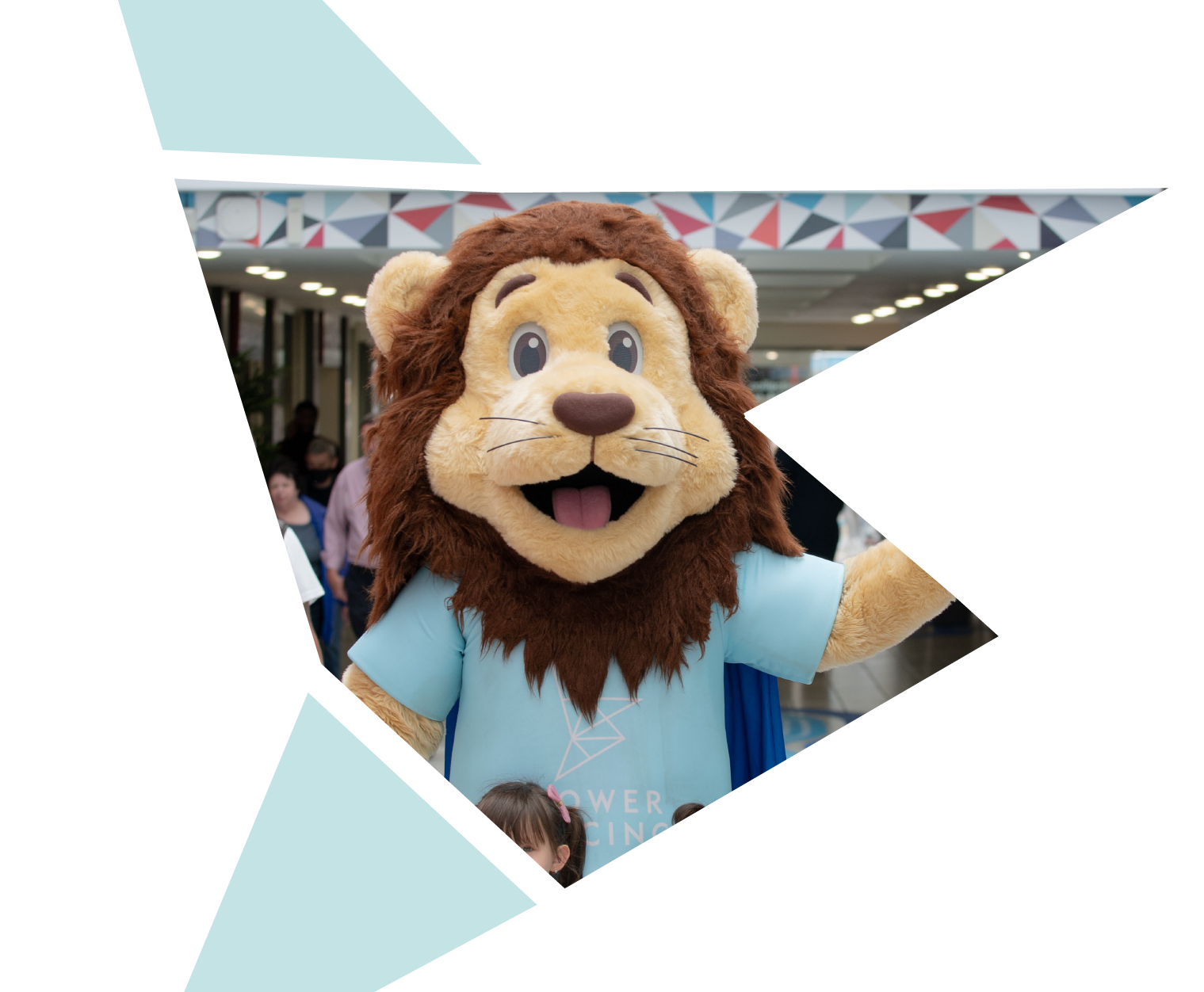 Lennie the lion from Cubs club at Lower Precinct