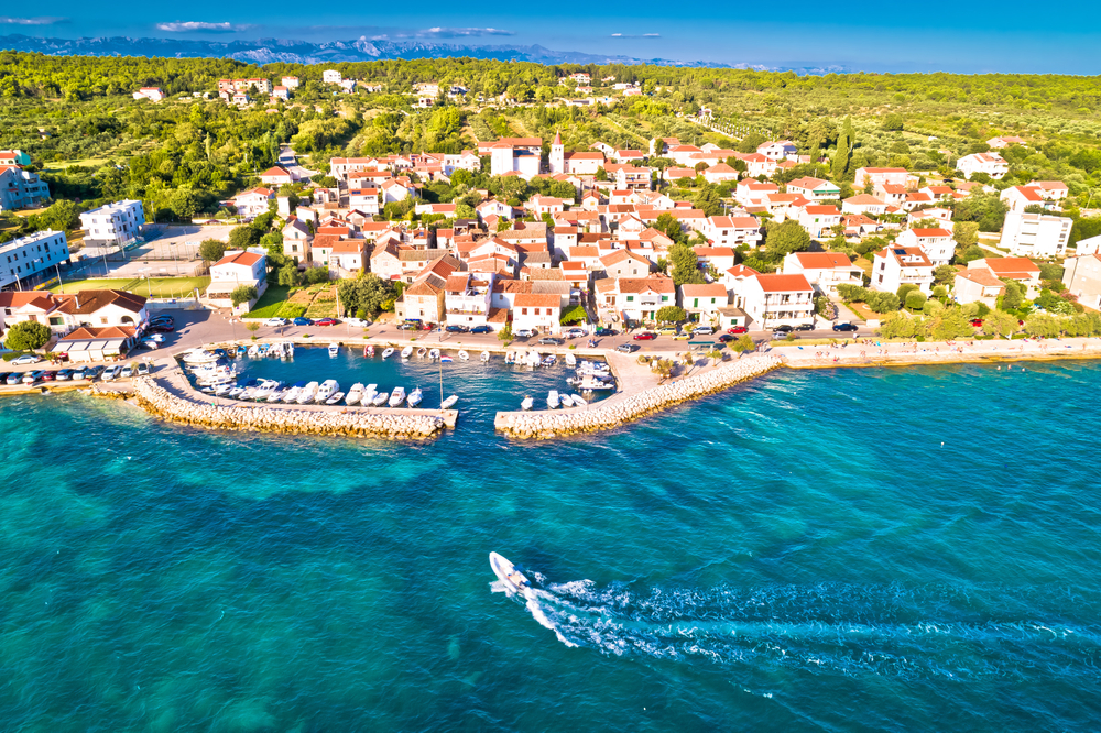 Zadar.,Village,Of,Diklo,In,Zadar,Archipelago,Aerial,View,Of